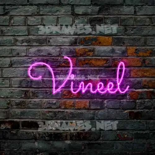 vineel in Pink Neon style - 3D name wallpaper vineel in Pink Neon style - 3D name wallpaper