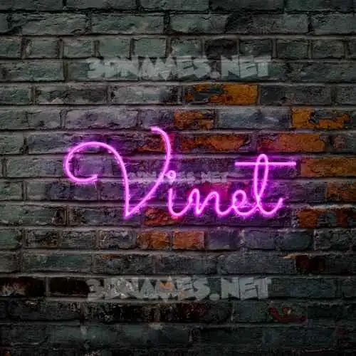 vinet in Pink Neon style - 3D name wallpaper vinet in Pink Neon style - 3D name wallpaper
