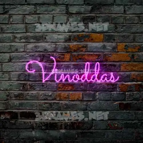 vinoddas in Pink Neon style - 3D name wallpaper vinoddas in Pink Neon style - 3D name wallpaper