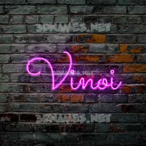 vinoi in Pink Neon style - 3D name wallpaper vinoi in Pink Neon style - 3D name wallpaper