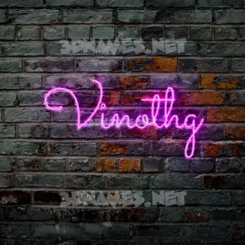 vinothg in Pink Neon style - 3D name wallpaper vinothg in Pink Neon style - 3D name wallpaper