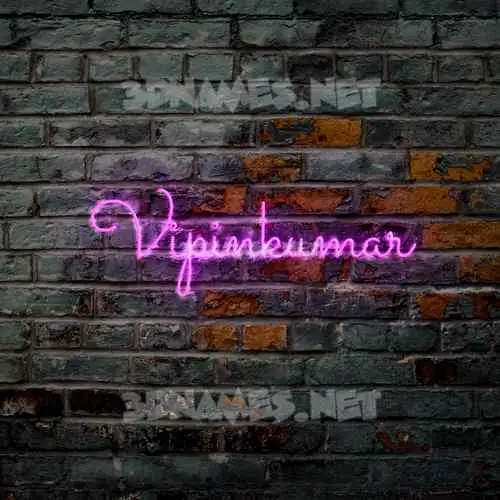 vipinkumar in Pink Neon style - 3D name wallpaper vipinkumar in Pink Neon style - 3D name wallpaper