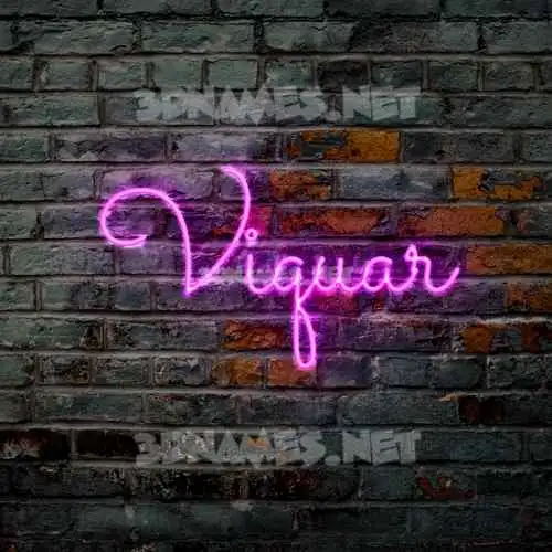 viquar in Pink Neon style - 3D name wallpaper viquar in Pink Neon style - 3D name wallpaper