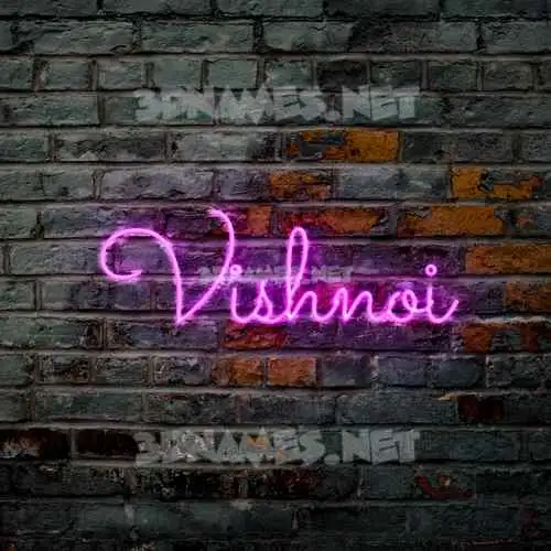 vishnoi in Pink Neon style - 3D name wallpaper vishnoi in Pink Neon style - 3D name wallpaper