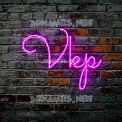 vkp in Pink Neon style - 3D name wallpaper