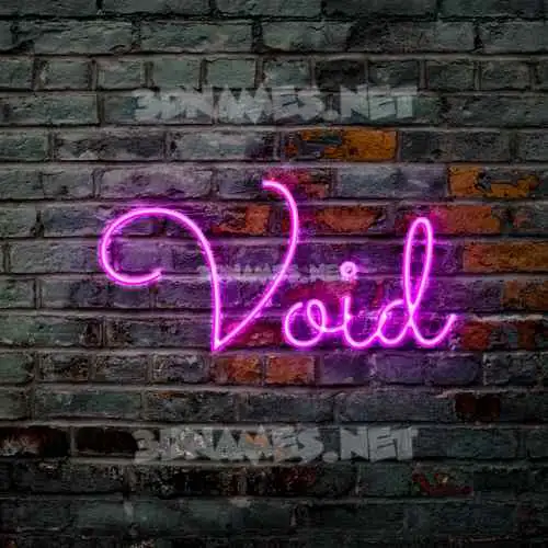 void in Pink Neon style - 3D name wallpaper void in Pink Neon style - 3D name wallpaper