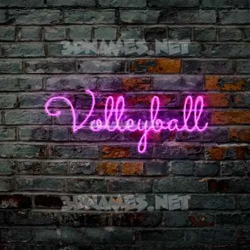 volleyball in Pink Neon style - 3D name wallpaper volleyball in Pink Neon style - 3D name wallpaper