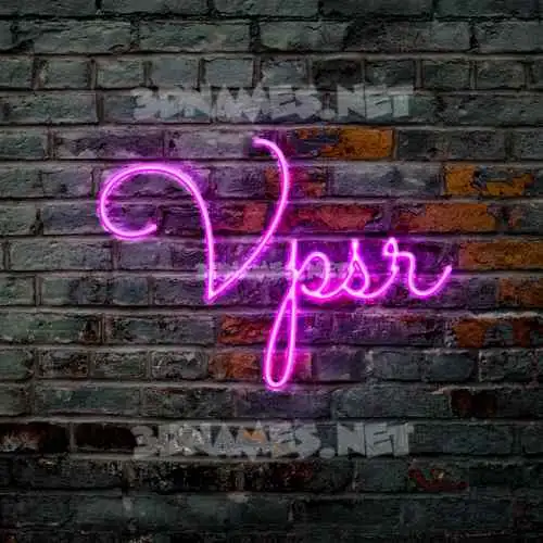 vpsr in Pink Neon style - 3D name wallpaper