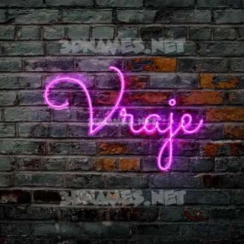vraje in Pink Neon style - 3D name wallpaper vraje in Pink Neon style - 3D name wallpaper