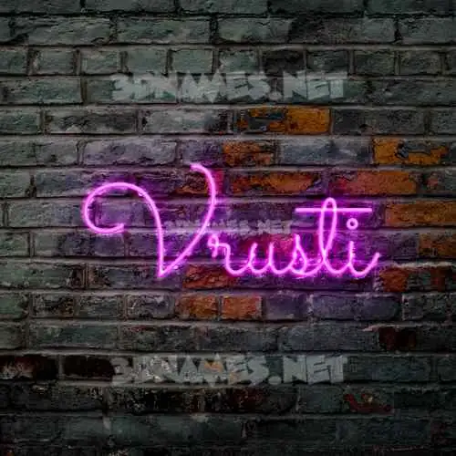 vrusti in Pink Neon style - 3D name wallpaper vrusti in Pink Neon style - 3D name wallpaper