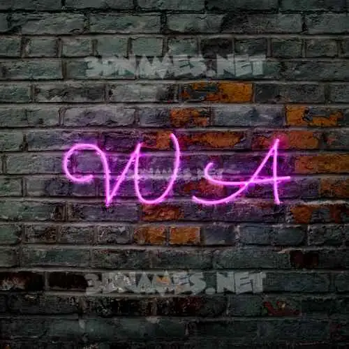 w a in Pink Neon style - 3D name wallpaper w a in Pink Neon style - 3D name wallpaper