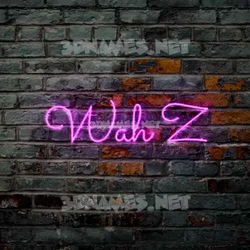 wah z in Pink Neon style - 3D name wallpaper wah z in Pink Neon style - 3D name wallpaper