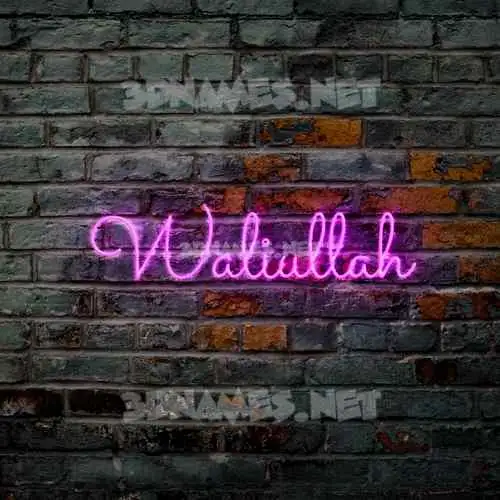waliullah in Pink Neon style - 3D name wallpaper waliullah in Pink Neon style - 3D name wallpaper