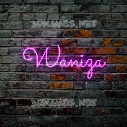 waniza in Pink Neon style - 3D name wallpaper waniza in Pink Neon style - 3D name wallpaper