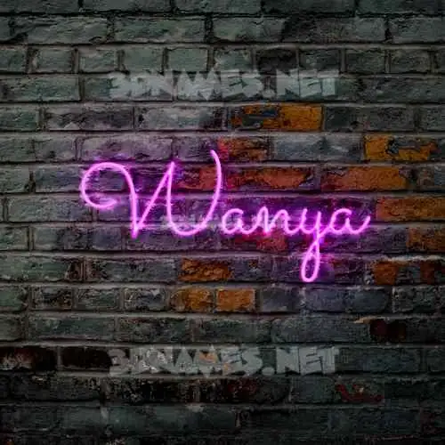 wanya in Pink Neon style - 3D name wallpaper wanya in Pink Neon style - 3D name wallpaper