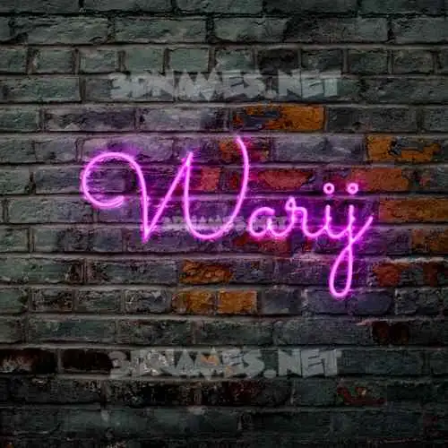 warij in Pink Neon style - 3D name wallpaper warij in Pink Neon style - 3D name wallpaper