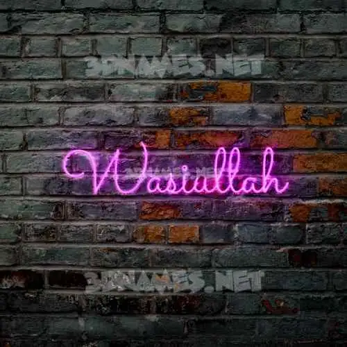 wasiullah in Pink Neon style - 3D name wallpaper wasiullah in Pink Neon style - 3D name wallpaper