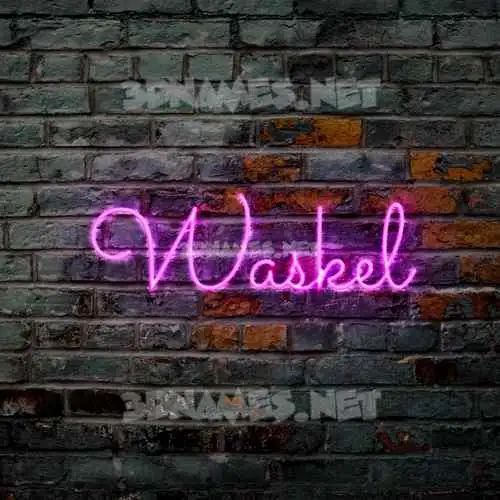 waskel in Pink Neon style - 3D name wallpaper waskel in Pink Neon style - 3D name wallpaper