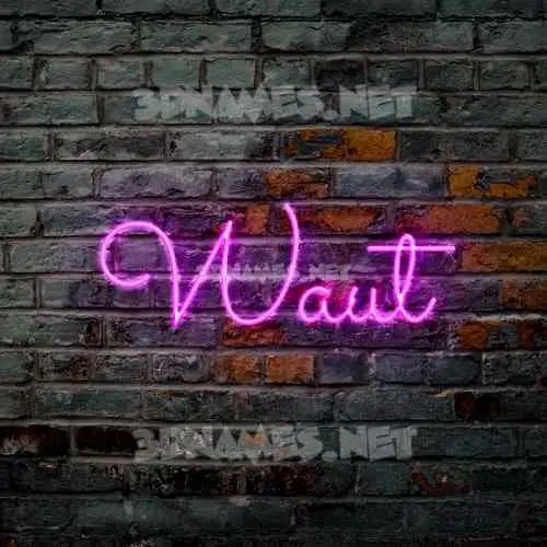 waut in Pink Neon style - 3D name wallpaper waut in Pink Neon style - 3D name wallpaper