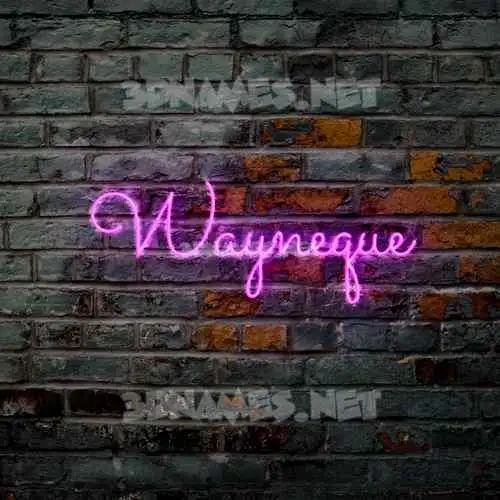 wayneque in Pink Neon style - 3D name wallpaper wayneque in Pink Neon style - 3D name wallpaper