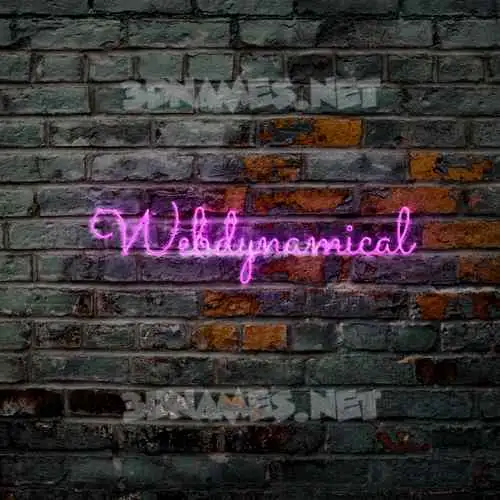 webdynamical in Pink Neon style - 3D name wallpaper webdynamical in Pink Neon style - 3D name wallpaper