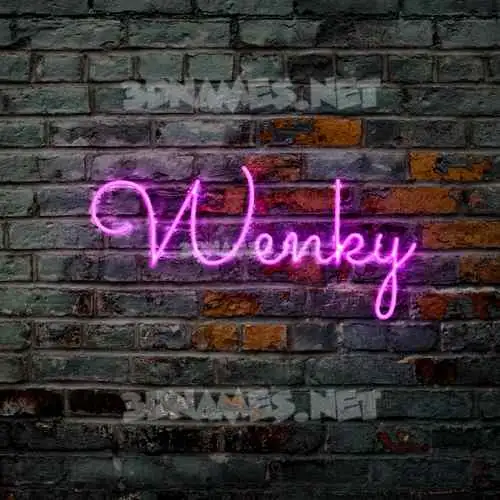 wenky in Pink Neon style - 3D name wallpaper wenky in Pink Neon style - 3D name wallpaper