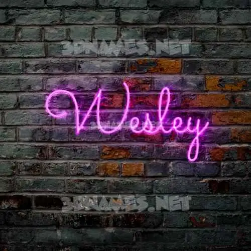 wesley in Pink Neon style - 3D name wallpaper wesley in Pink Neon style - 3D name wallpaper
