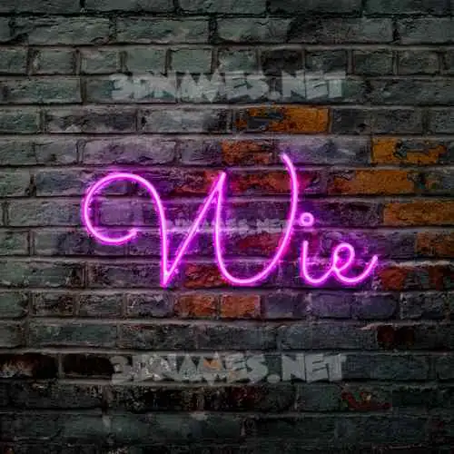 wie in Pink Neon style - 3D name wallpaper wie in Pink Neon style - 3D name wallpaper