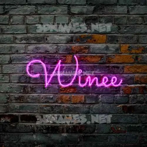 winee in Pink Neon style - 3D name wallpaper winee in Pink Neon style - 3D name wallpaper