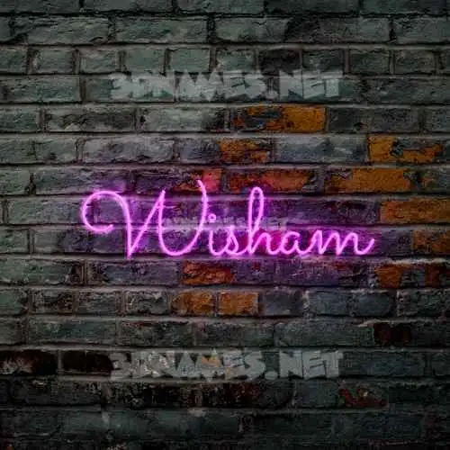 wisham in Pink Neon style - 3D name wallpaper wisham in Pink Neon style - 3D name wallpaper