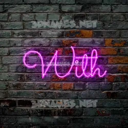 with in Pink Neon style - 3D name wallpaper with in Pink Neon style - 3D name wallpaper