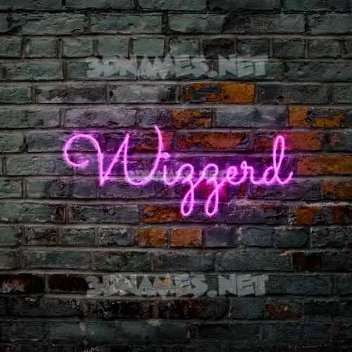 wizzerd in Pink Neon style - 3D name wallpaper wizzerd in Pink Neon style - 3D name wallpaper