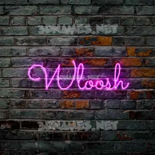 wloosh in Pink Neon style - 3D name wallpaper wloosh in Pink Neon style - 3D name wallpaper