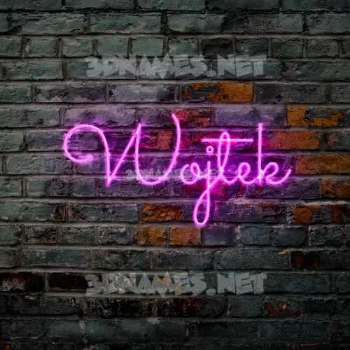 wojtek in Pink Neon style - 3D name wallpaper wojtek in Pink Neon style - 3D name wallpaper
