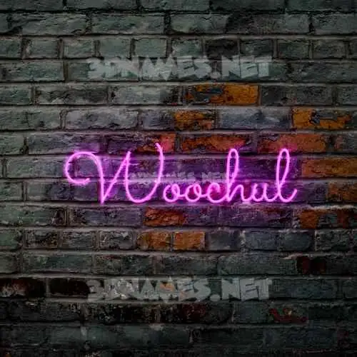 woochul in Pink Neon style - 3D name wallpaper woochul in Pink Neon style - 3D name wallpaper