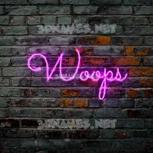 woops in Pink Neon style - 3D name wallpaper woops in Pink Neon style - 3D name wallpaper