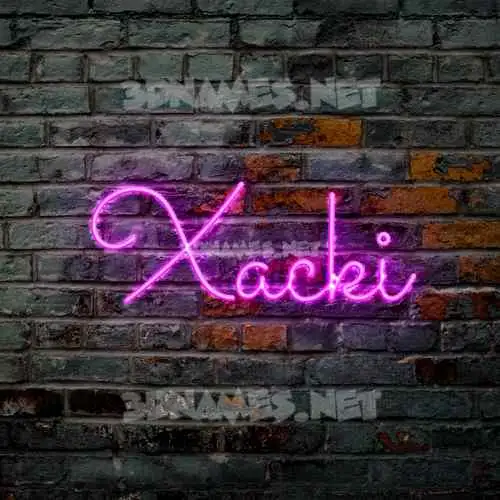 xacki in Pink Neon style - 3D name wallpaper xacki in Pink Neon style - 3D name wallpaper