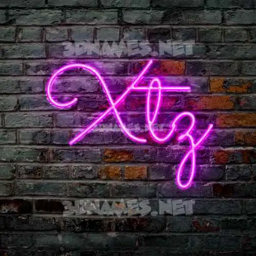 xtz in Pink Neon style - 3D name wallpaper xtz in Pink Neon style - 3D name wallpaper
