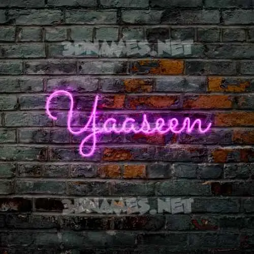 yaaseen in Pink Neon style - 3D name wallpaper yaaseen in Pink Neon style - 3D name wallpaper