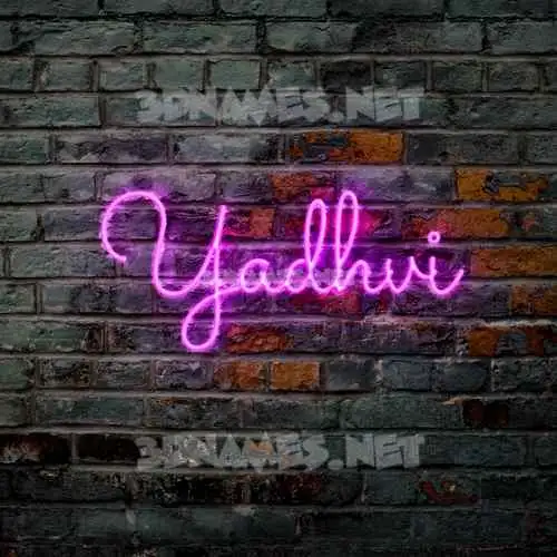 yadhvi in Pink Neon style - 3D name wallpaper