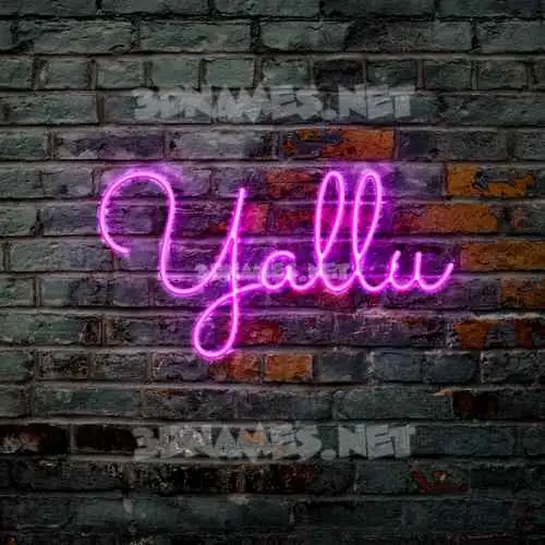 yallu in Pink Neon style - 3D name wallpaper yallu in Pink Neon style - 3D name wallpaper