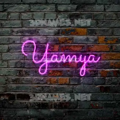 yamya in Pink Neon style - 3D name wallpaper yamya in Pink Neon style - 3D name wallpaper