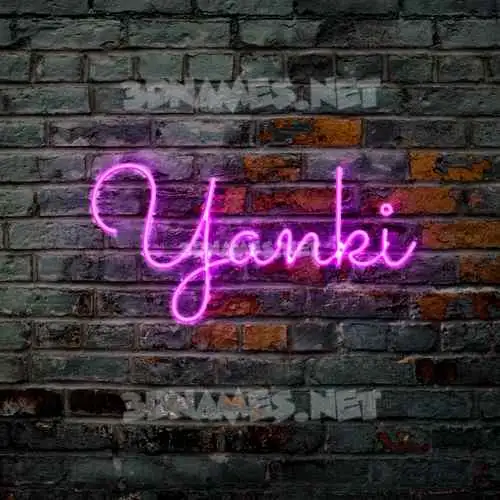 yanki in Pink Neon style - 3D name wallpaper yanki in Pink Neon style - 3D name wallpaper