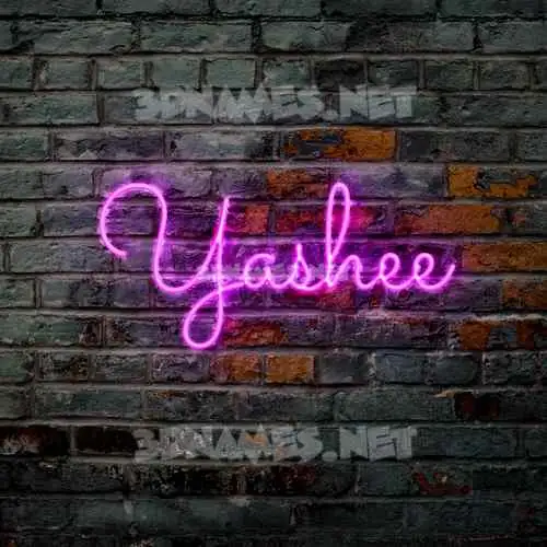 yashee in Pink Neon style - 3D name wallpaper