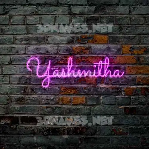 yashmitha in Pink Neon style - 3D name wallpaper