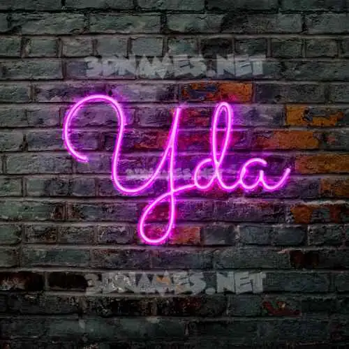 yda in Pink Neon style - 3D name wallpaper yda in Pink Neon style - 3D name wallpaper