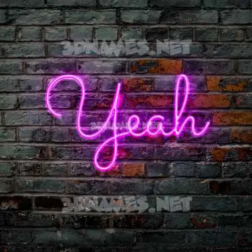 yeah in Pink Neon style - 3D name wallpaper yeah in Pink Neon style - 3D name wallpaper