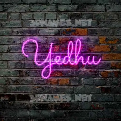 yedhu in Pink Neon style - 3D name wallpaper yedhu in Pink Neon style - 3D name wallpaper