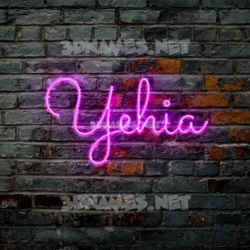 yehia in Pink Neon style - 3D name wallpaper yehia in Pink Neon style - 3D name wallpaper