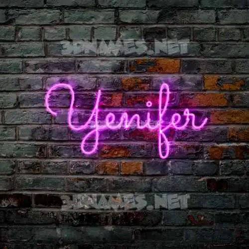 yenifer in Pink Neon style - 3D name wallpaper yenifer in Pink Neon style - 3D name wallpaper
